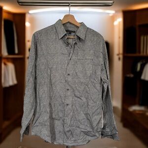 John Varvatos Men's Gray Button-Up Shirt S